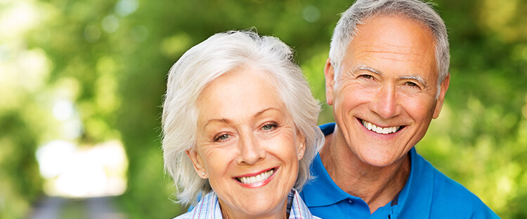 smiling senior couple